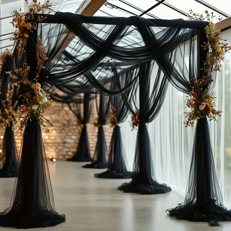 Voile Arche Mariage Noir Chic