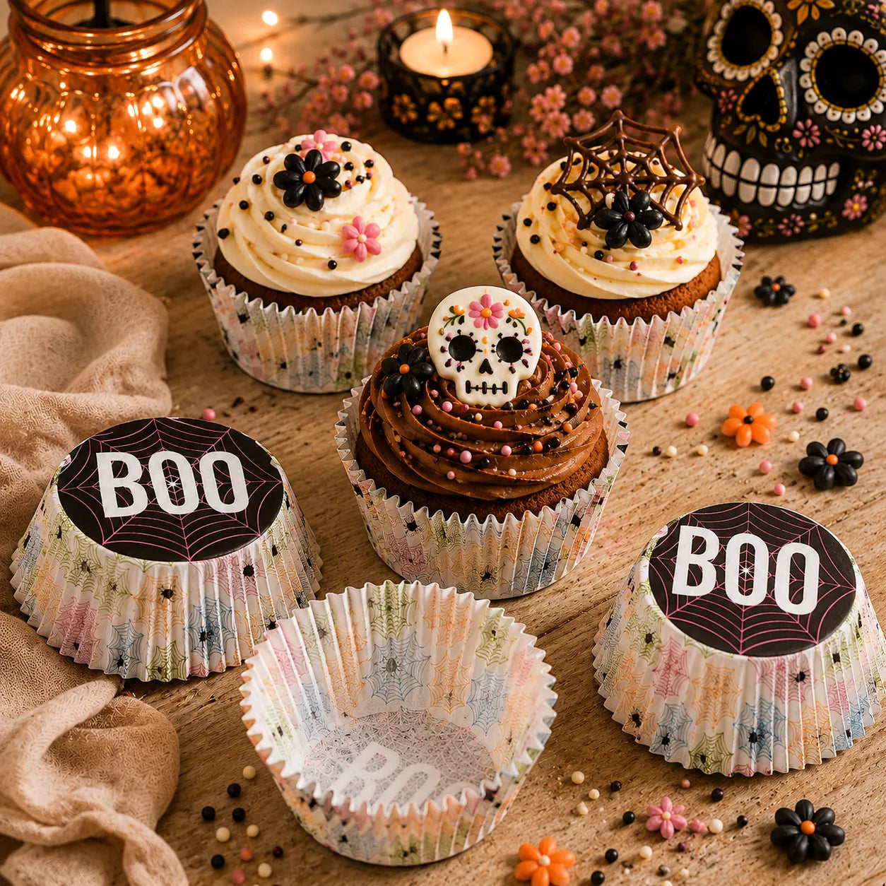 aissette à Cupcake Toile d’Araignée festif