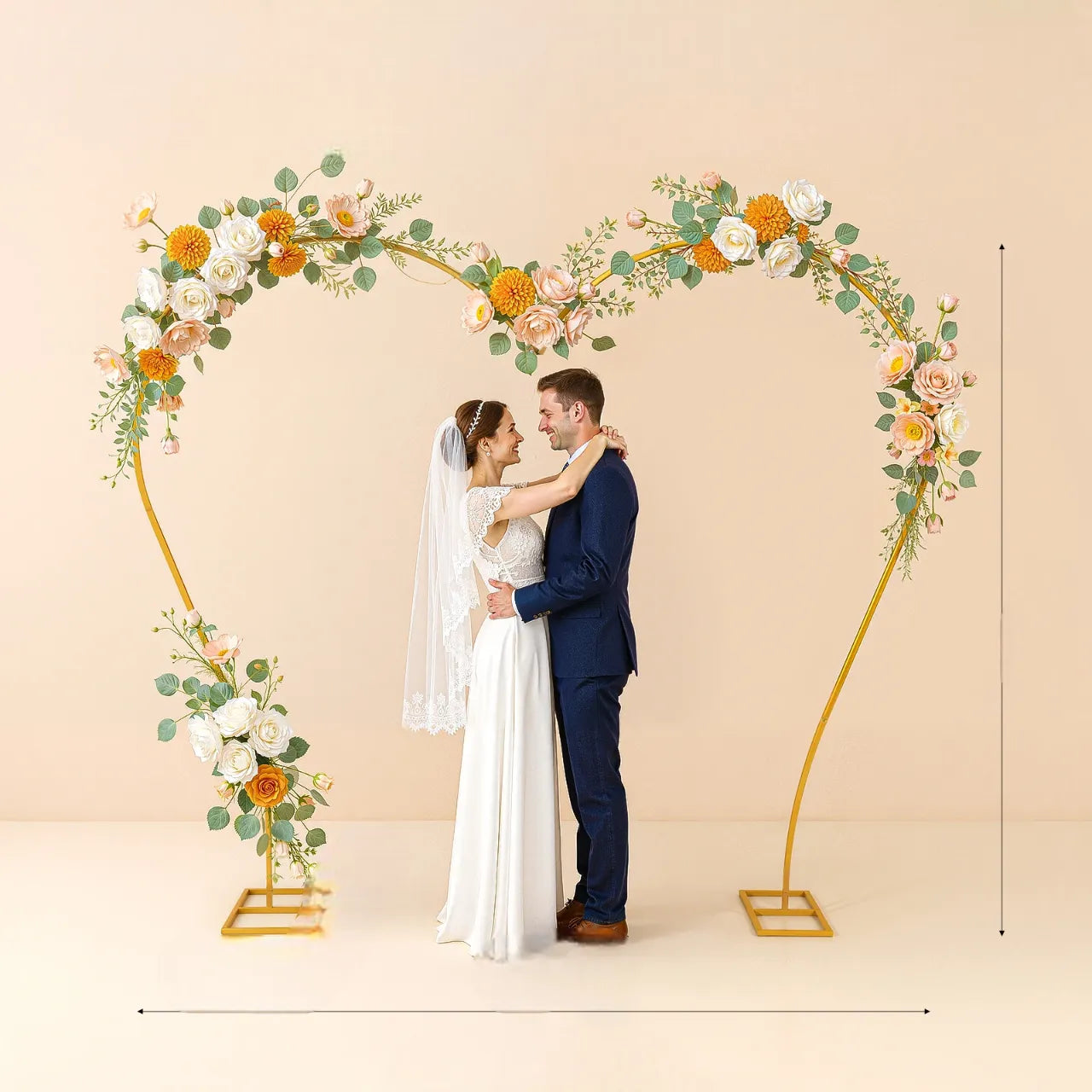 arche mariage en forme de cœur sublime