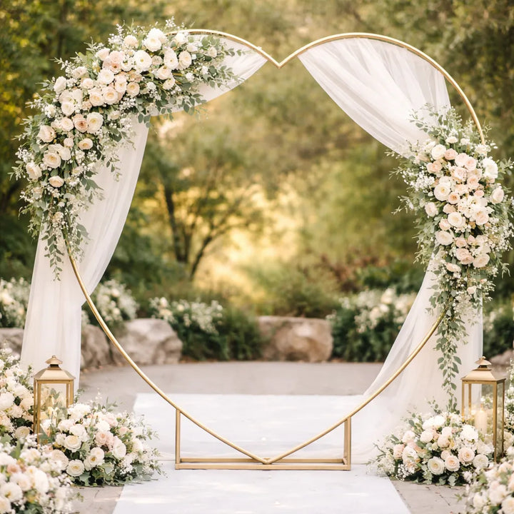 arche mariage élégante coeur unique