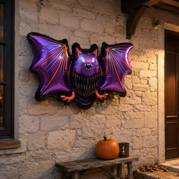 ballon chauve-souris violet halloween 