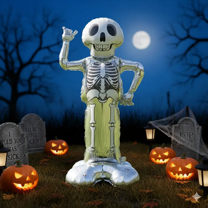 ballon gonflable XXL squelette halloween moderne