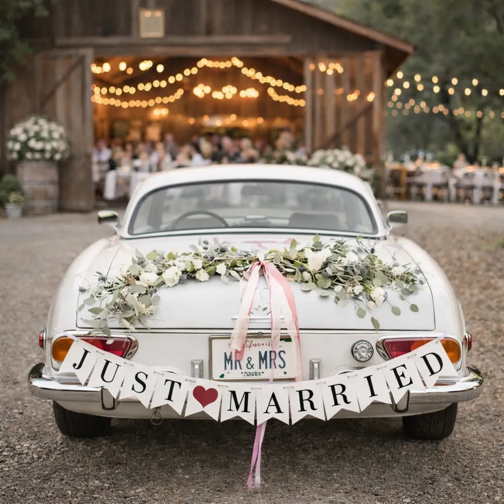 bannière Just Married pour voiture spécial