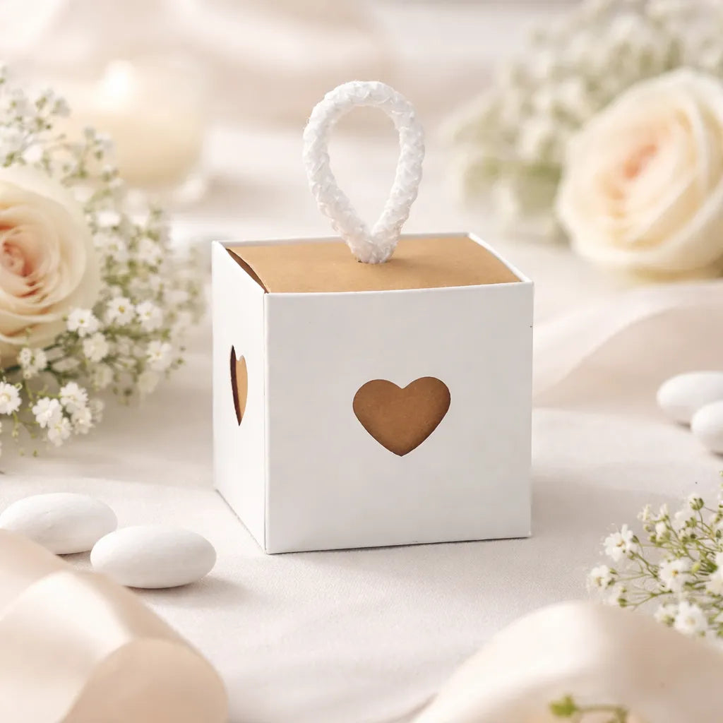 boîte à dragées mariage minimaliste raffiné