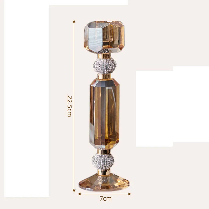 bougeoir en verre ambré mariage raffinée