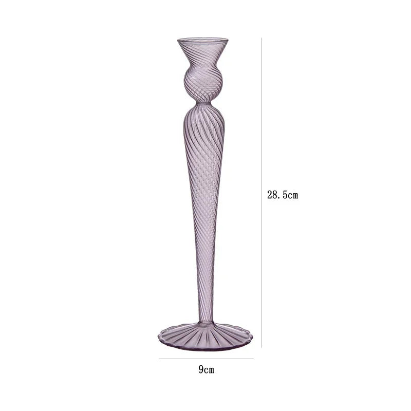 bougeoir mariage chic en verre