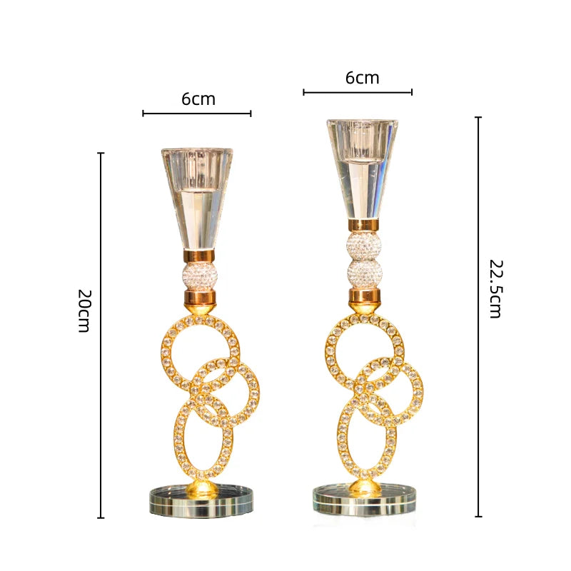bougeoir mariage luxueux en cristal raffinée