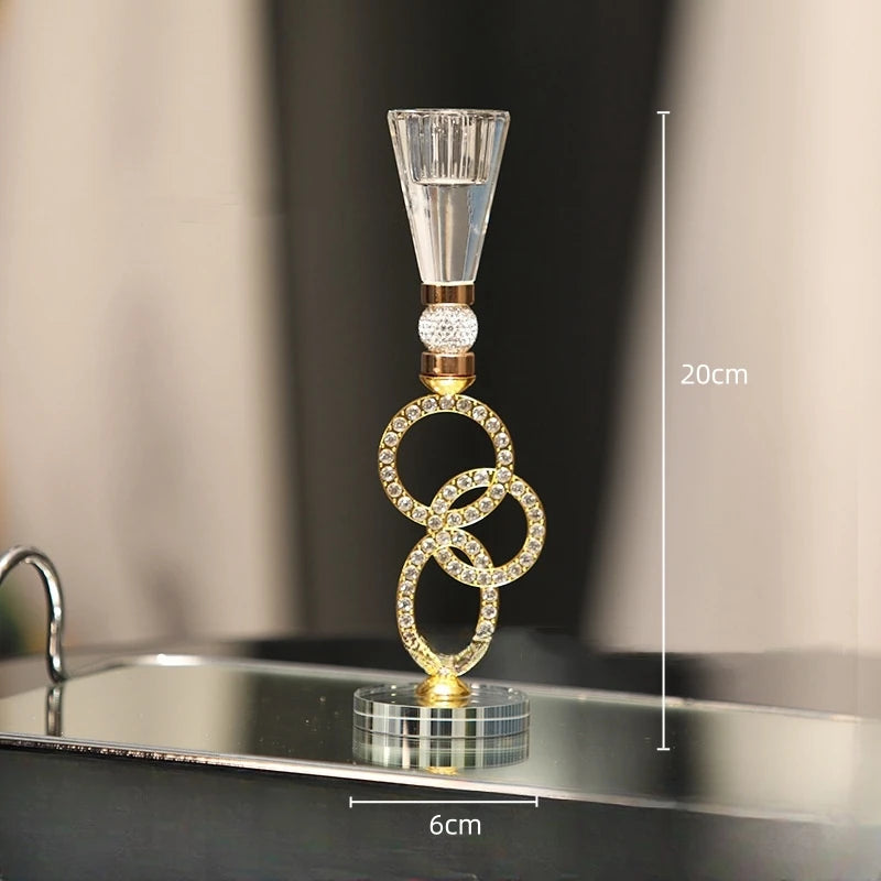 bougeoir mariage luxueux en cristal unique