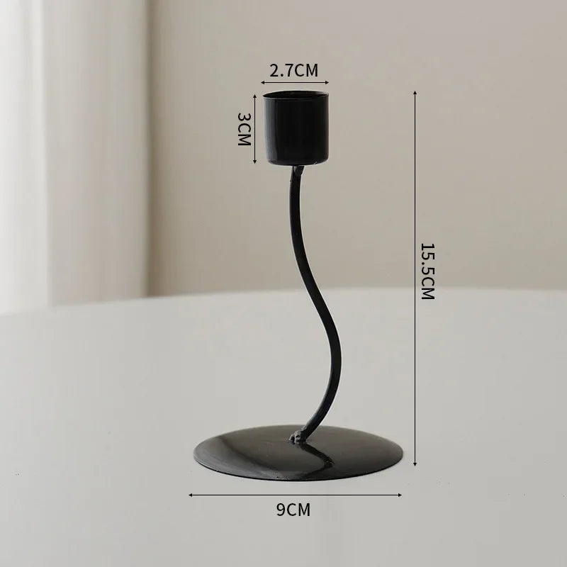 bougeoir noir design mariage unique