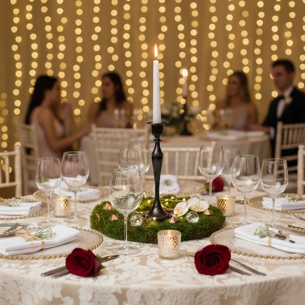 bougeoir noir vintage