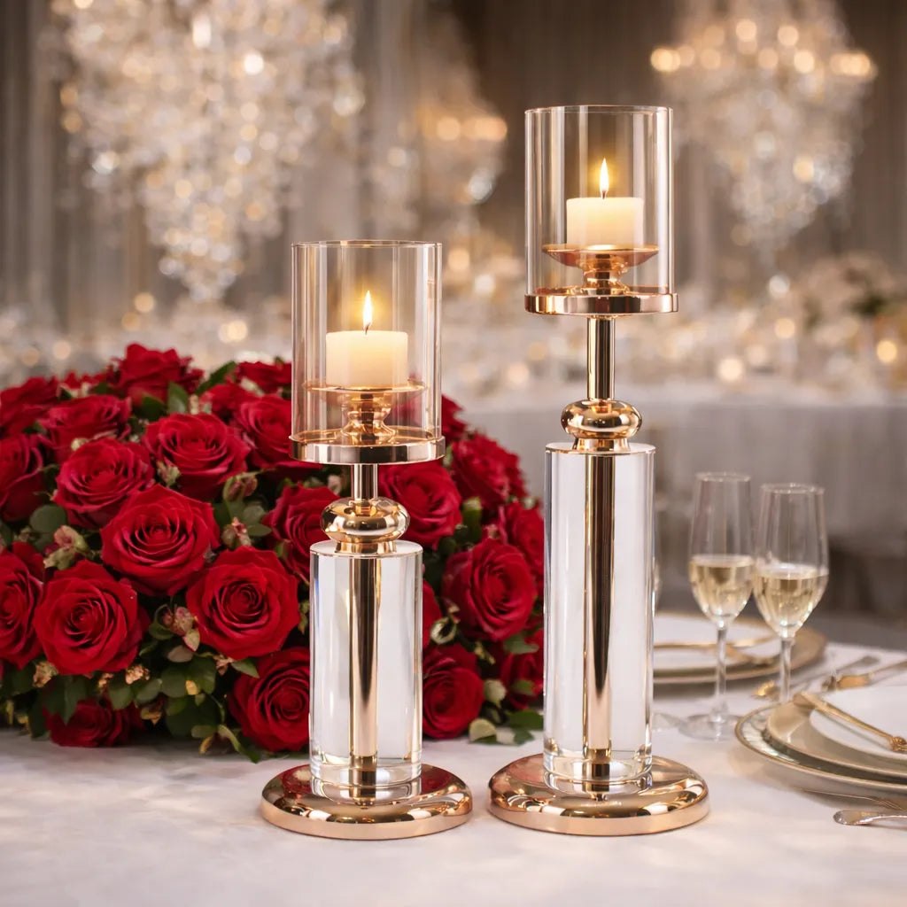 bougeoir vintage doré