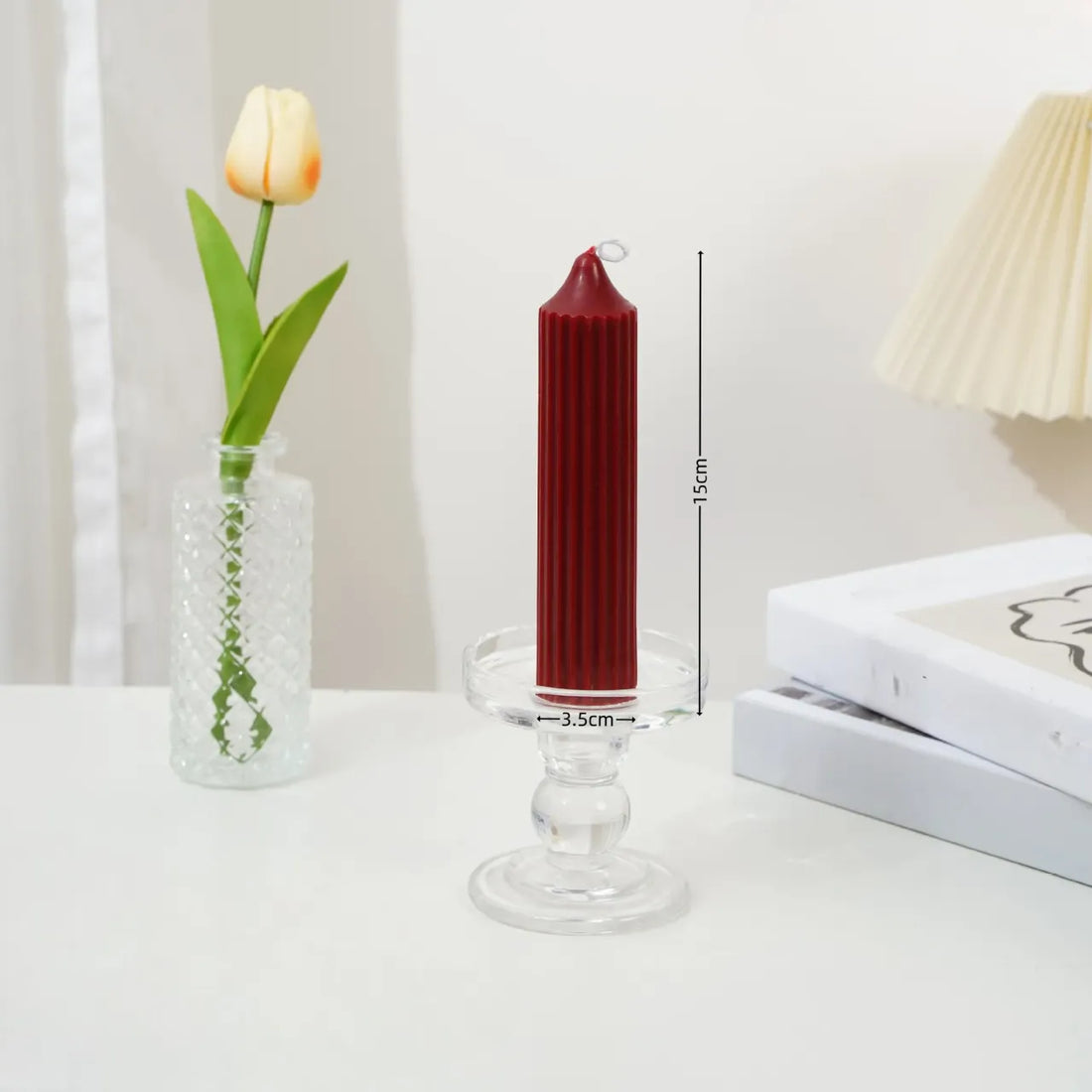 bougies mariage vintage rouge vin élégante