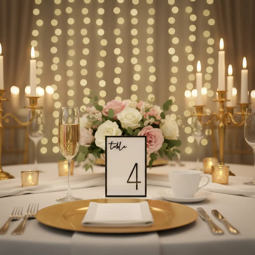 cadre numéro de table mariage en acrylique