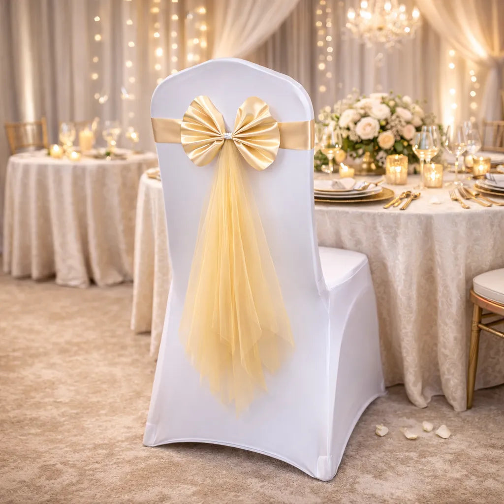 ceinture de chaise mariage à voile unique