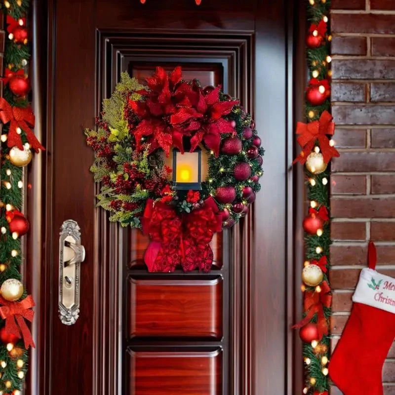 couronne de Noël de porte de luxe chic