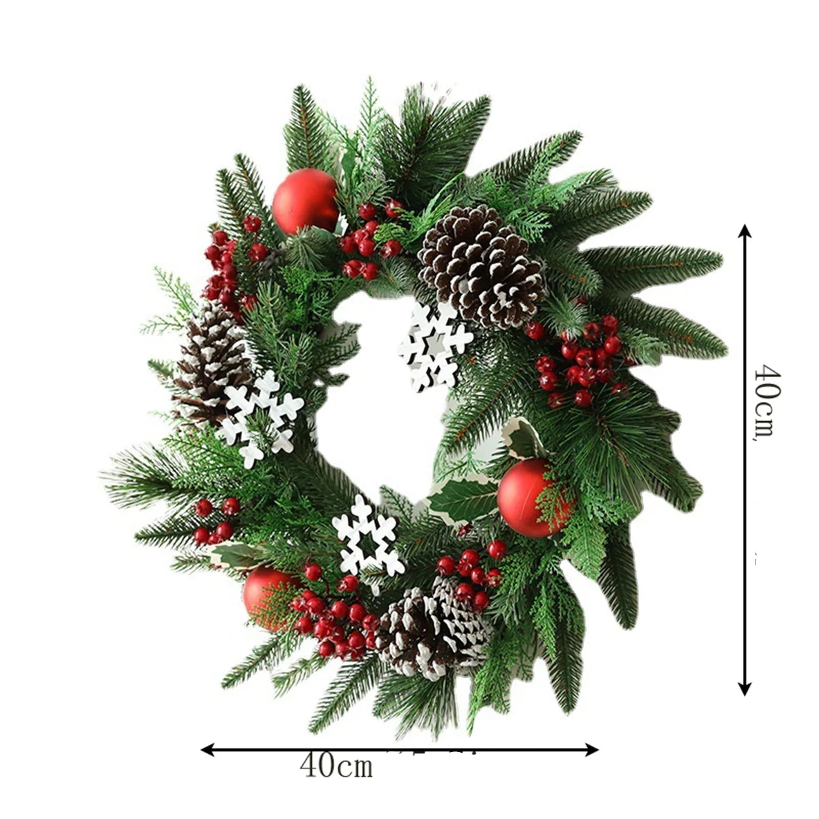 couronne de noël traditionnelle  festive