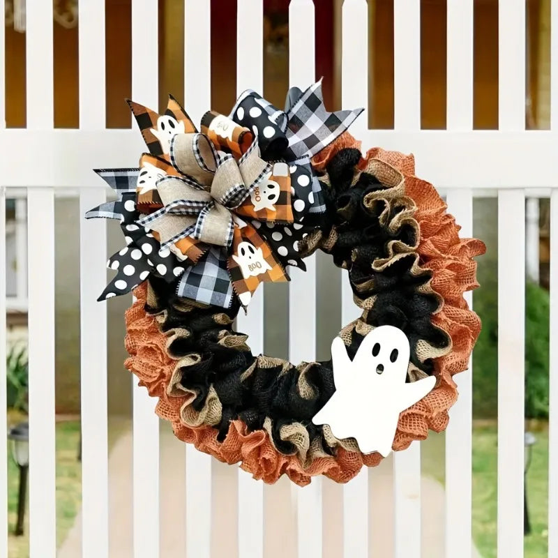 couronne de porte halloween décorative originale