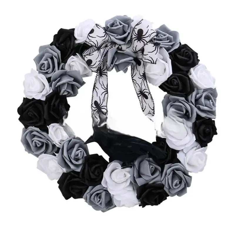 couronne de roses halloween design spéciale