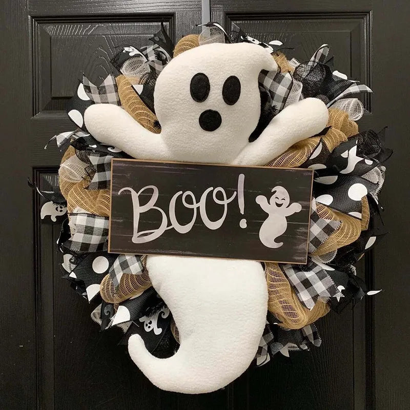 couronne halloween Boo spéciale