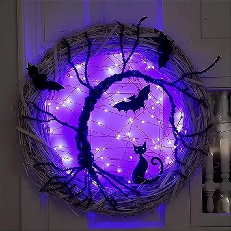 couronne halloween épurée effrayante
