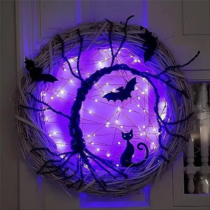 couronne halloween épurée effrayante