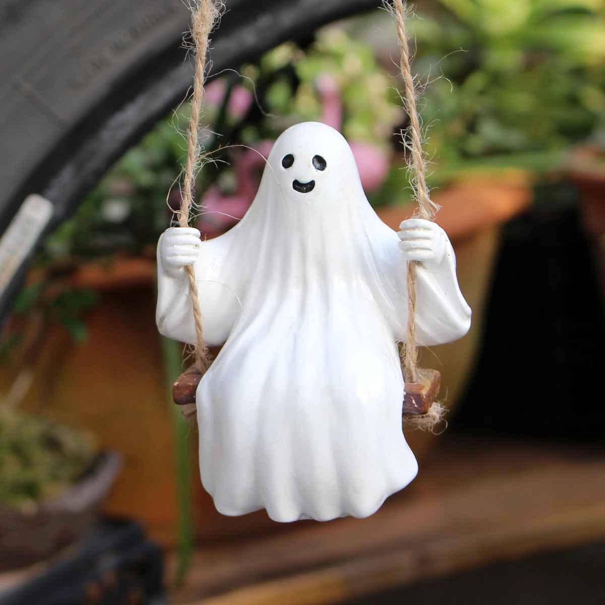 déco fantôme balançoire horrible