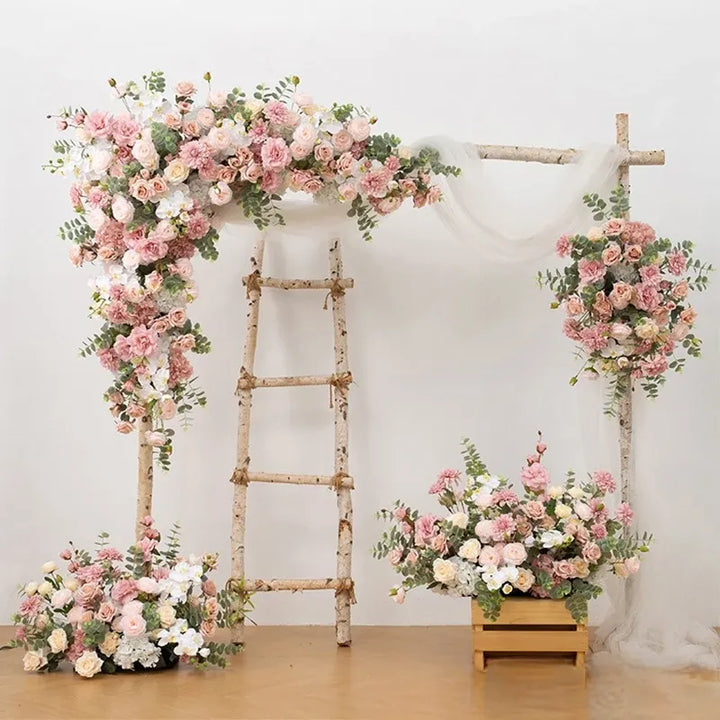 fleurs artificielles roses design pour arche 