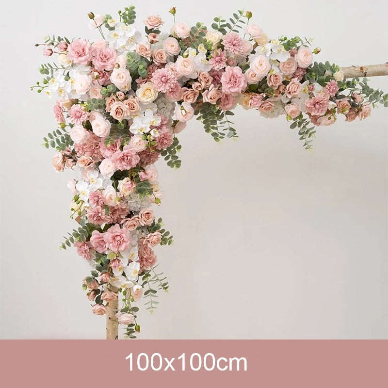 fleurs artificielles roses design pour arche  féérique