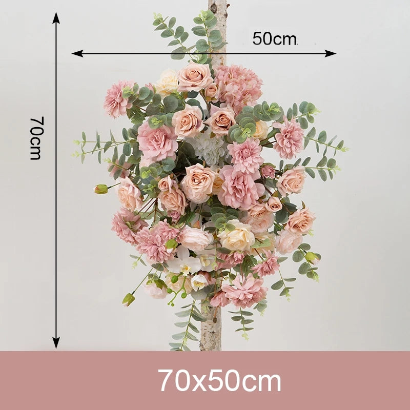 fleurs artificielles roses design pour arche  sublime