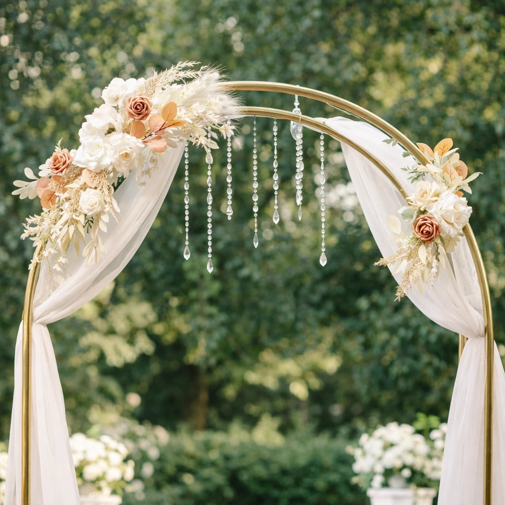 fleurs bohèmes pour arc mariage