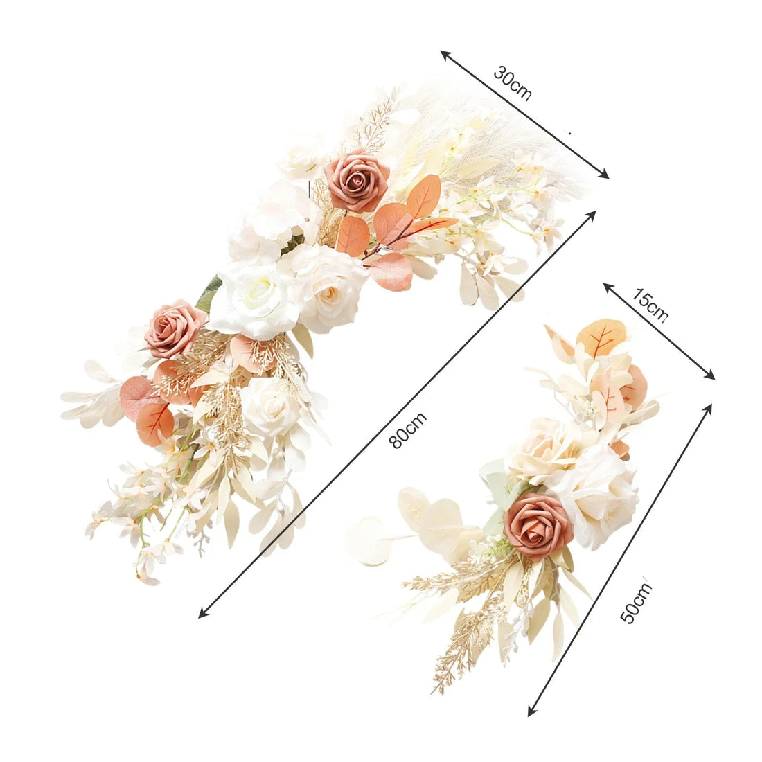 fleurs bohèmes pour arc mariage 