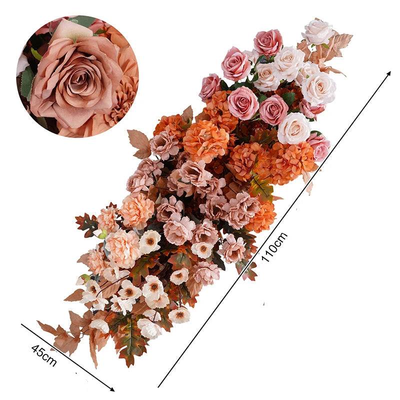 fleurs de rose artificielles pour arche mariage chic