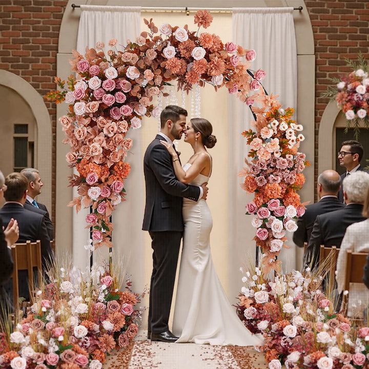 fleurs de rose artificielles pour arche mariage sublime