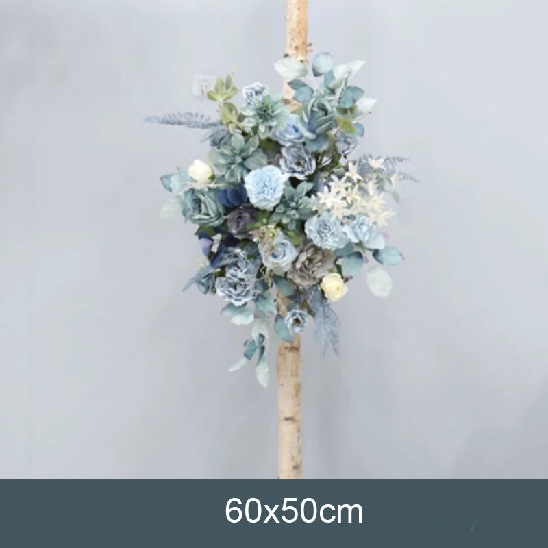fleurs de roses bleues artificielles pour arche élégant