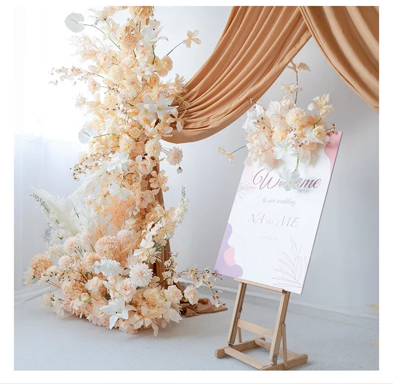 fleurs élégantes déco arche mariage raffiné