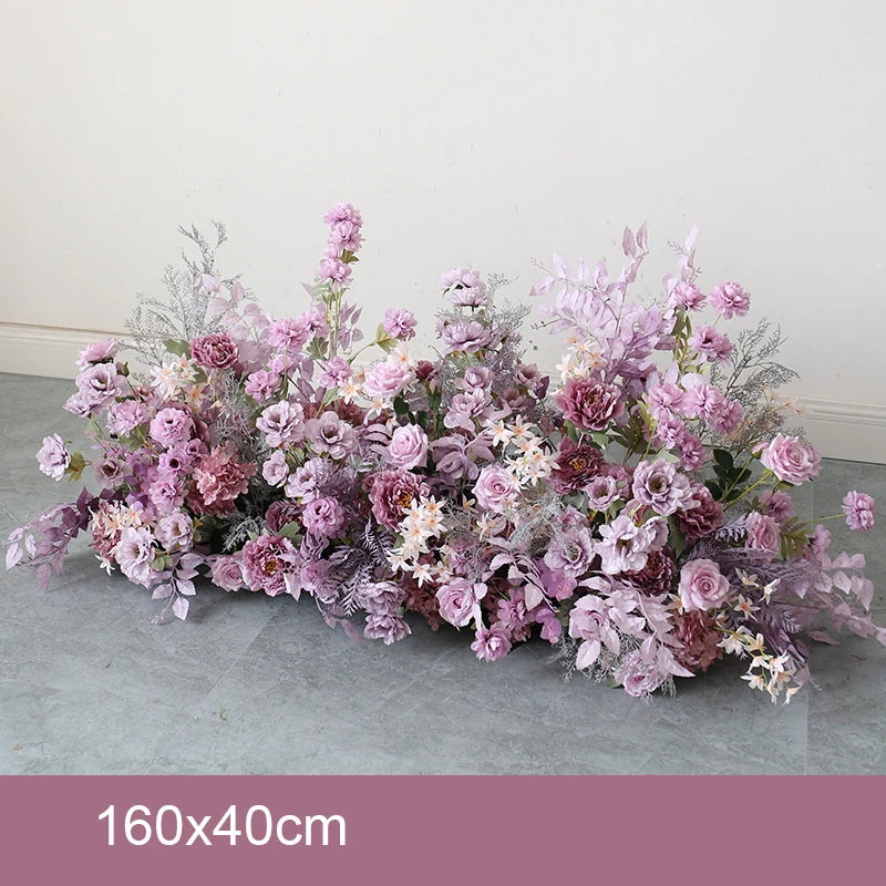 fleurs violettes artificielles arche mariage sublime