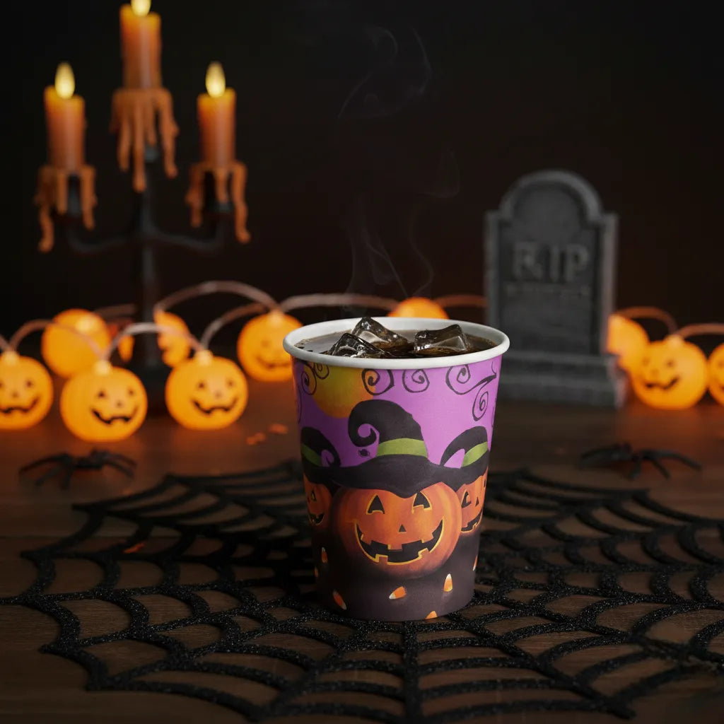 gobelet jetable citrouilles halloween original spécial