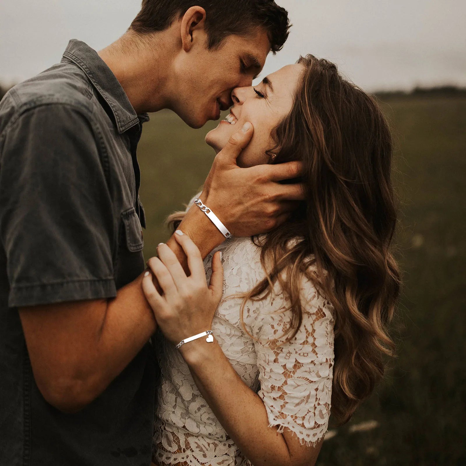 gourmettes couple personnalisées saint-valentin romantique