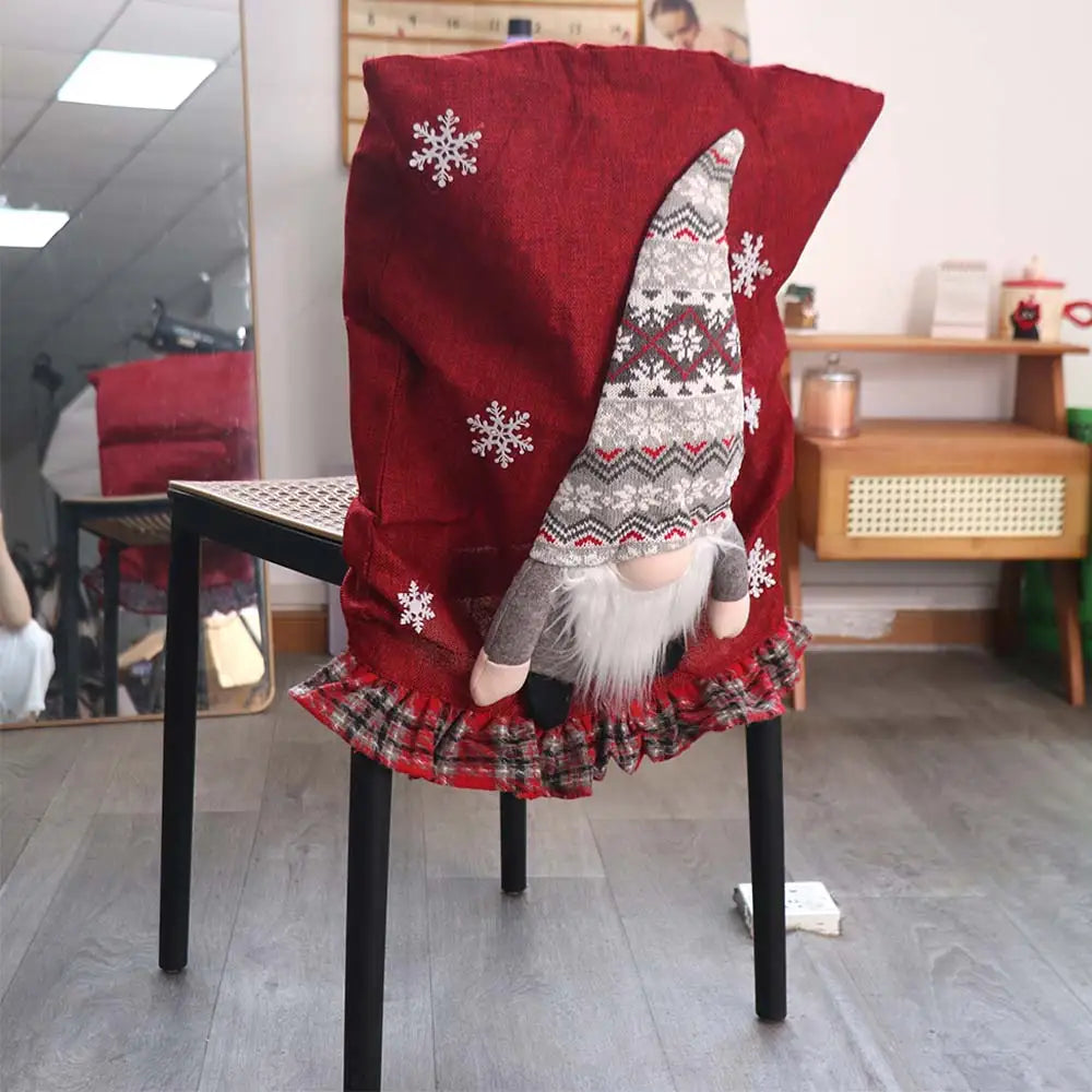housse de chaise gnome noël moderne