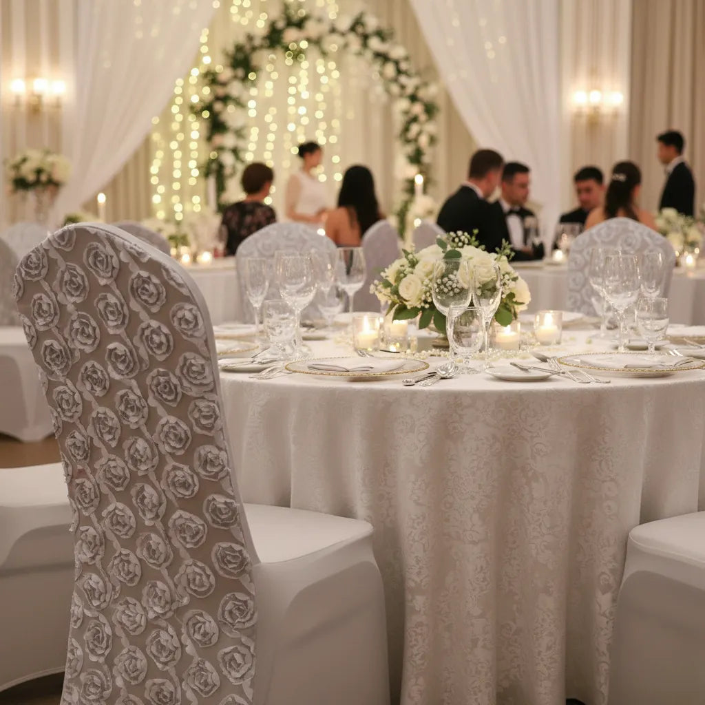 housse de chaise mariage en satin 