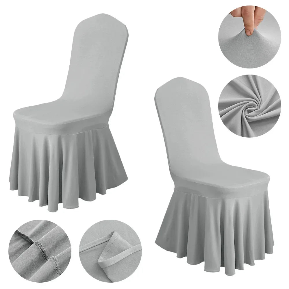 housse de chaise mariage extensible à volants chic