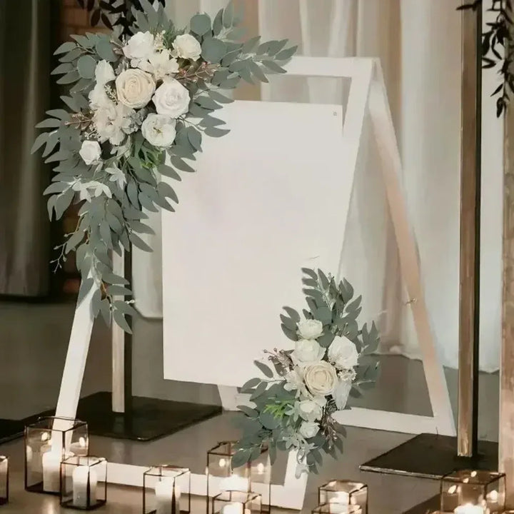 kit de fleurs blanches artificielles pour arc mariage