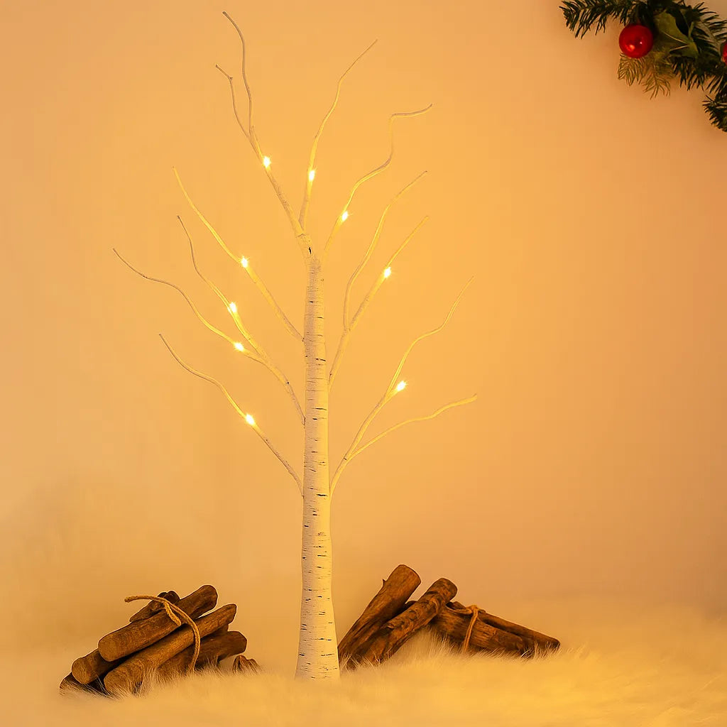 lampe arbre blanc froid festive