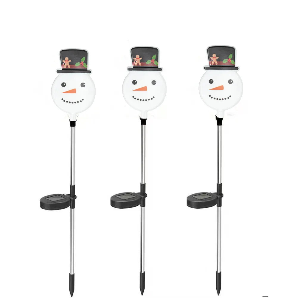 lampe solaire jardin bonhomme de neige