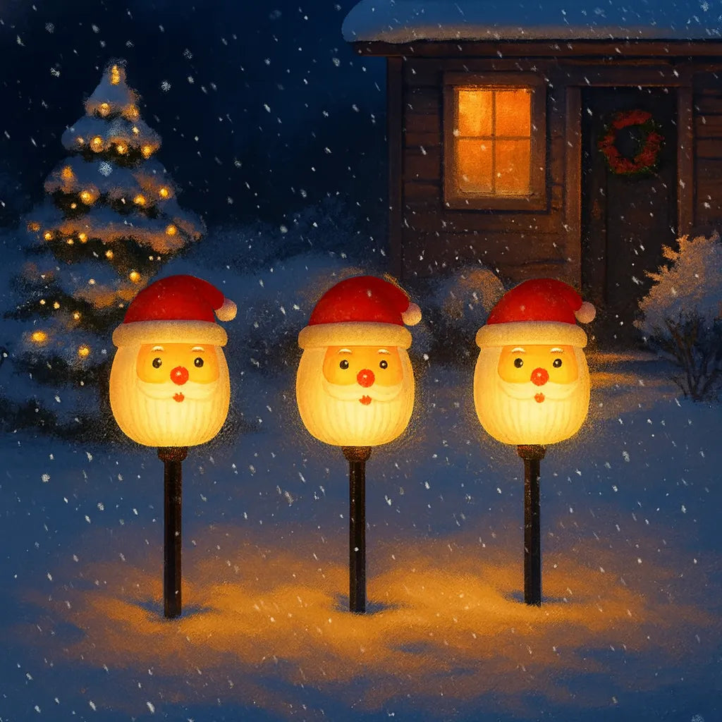 lampe solaire jardin noël décorative festive