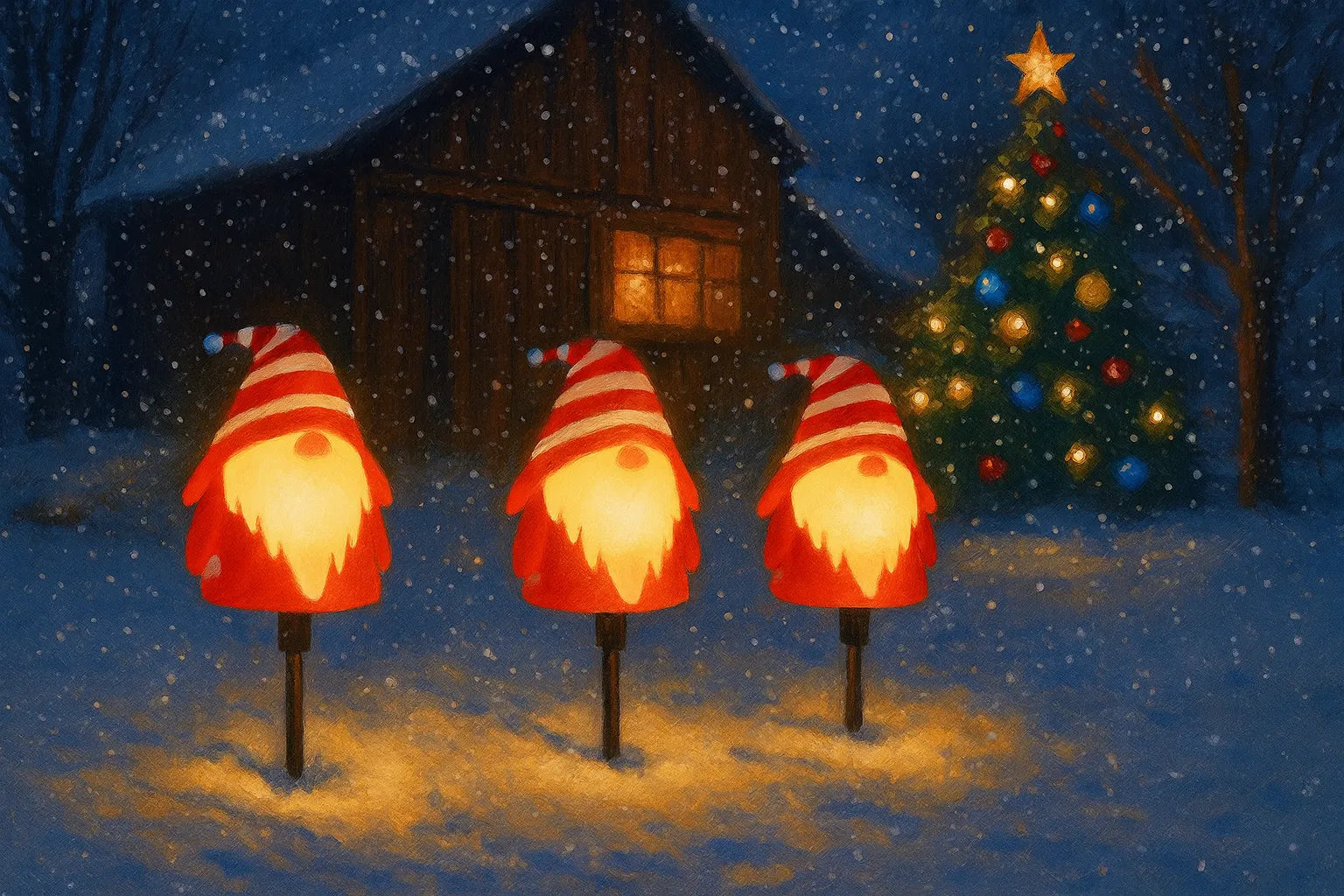 lampe solaire jardin originale père noël festive