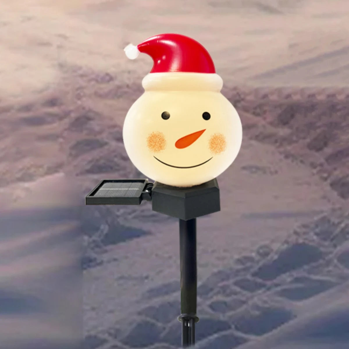 lampe solaire petit bonhomme de neige moderne