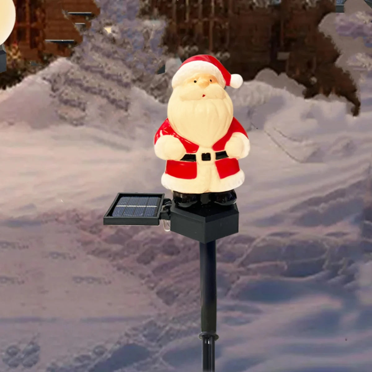 lampe solaire pour jardin noël festive