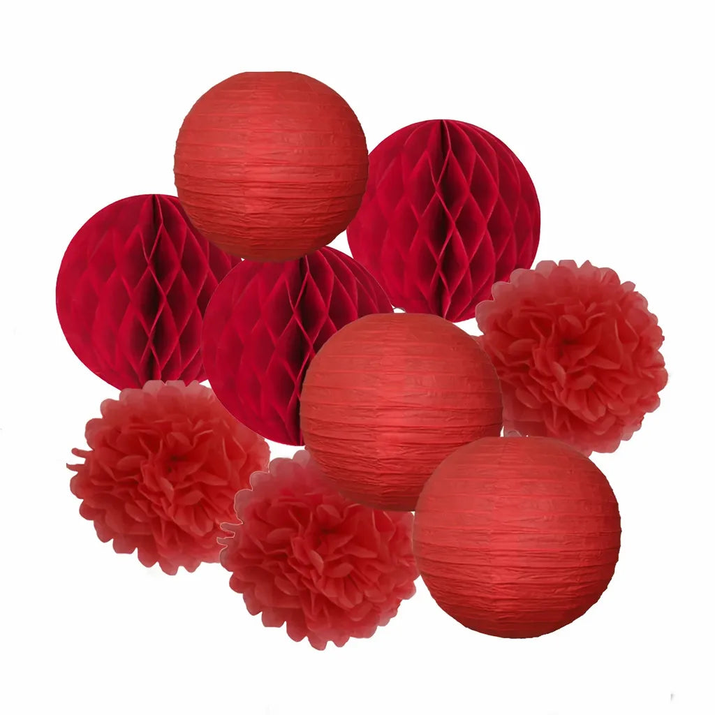 lampions déco mariage rouge