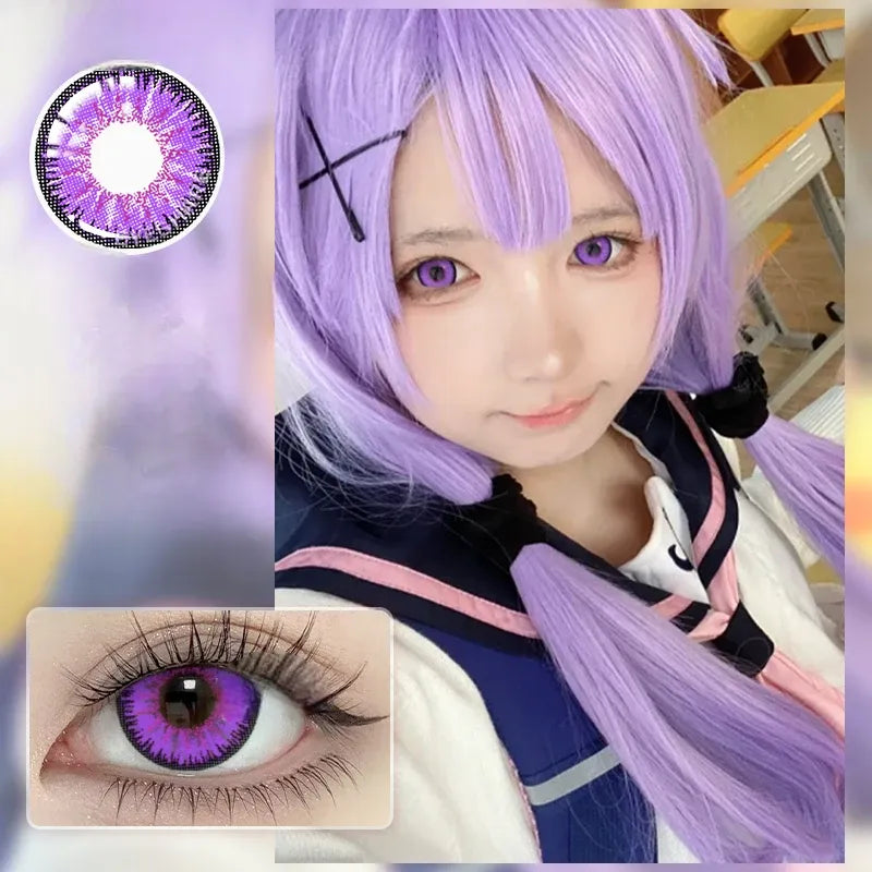 lentilles halloween violettes